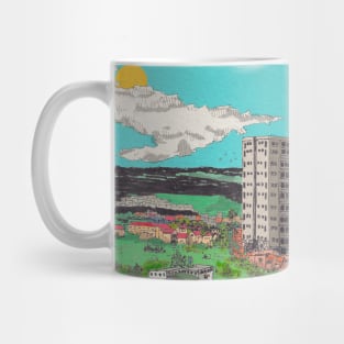 Vinhomes Grand Park Skyscrapers Top View Saigon Vietnam Illustration Mug